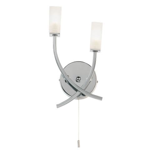 Endon Havana 2lt Wall 25w SW 146-2CH By Massive Lighting