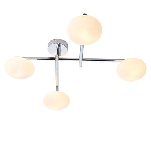 Endon Mobias 4Lt Semi Flush - Chrome 95008 By Massive Lighting