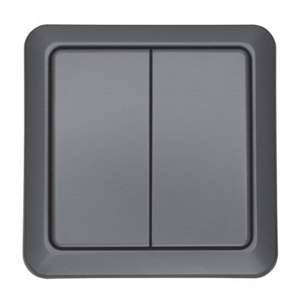 KlikAanKlikUit Wireless Double Wall Switch For Outside GST-8802 70152 By Trust Smart Home