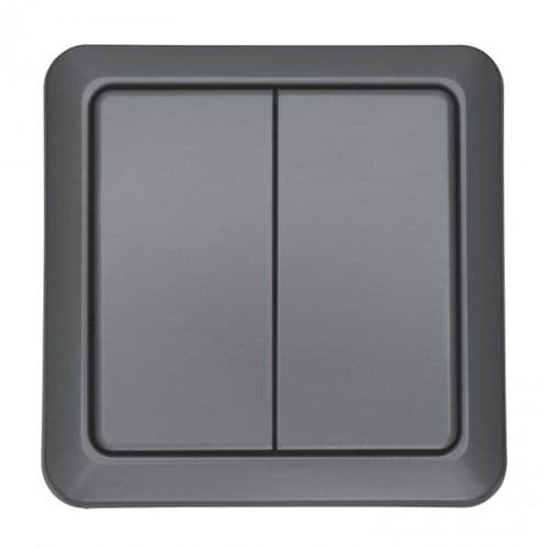 KlikAanKlikUit Wireless Double Wall Switch For Outside GST-8802 70152 By Trust Smart Home