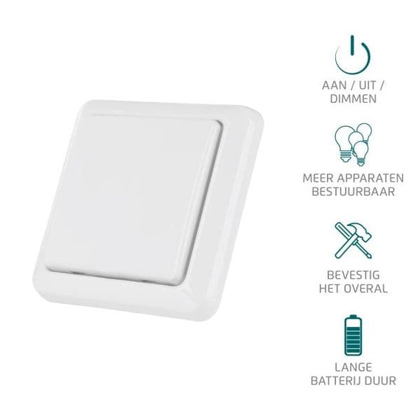 KlikAanKlikUit Wireless Wall Switch AWST-8800 70075 By Trust Smart Home