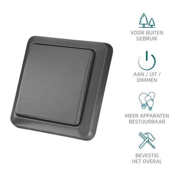 KlikAanKlikUit Wireless Wall Switch For Outside AGST-8800 70151 By Trust Smart Home