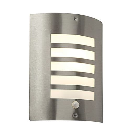 Saxby Bianco PIR 1lt Wall IP44 60w ST031FPIR By Massive Lighting