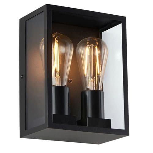 Saxby Breton twin IP44 10W - Black 118838 By Massive Lighting