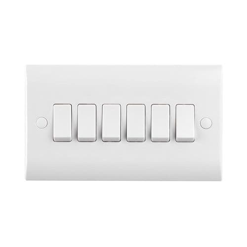 Saxby Curced Edge 10AX 6G 2-Way Switch CE106 By Saxby Electrical