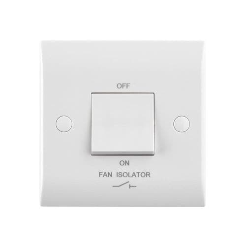 Saxby Curved Edge 10AX 1G 3-Pole Fan Isolator Switch CE110 By Saxby Electrical