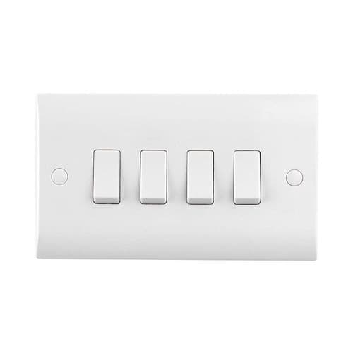 Saxby Curved Edge 10AX 4G 2-Way Switch CE104 By Saxby Electrical