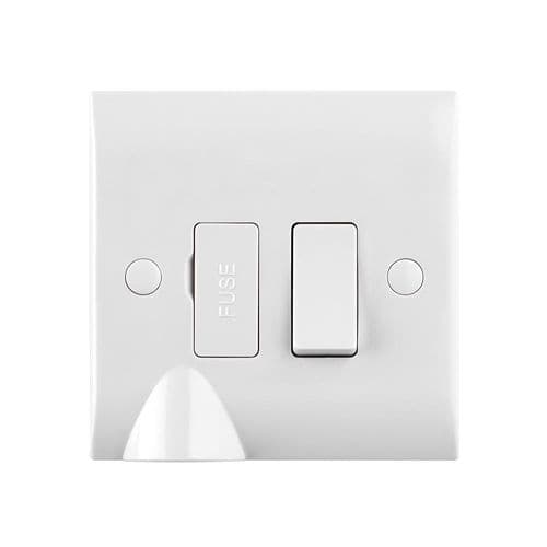 Saxby Curved Edge 13A Switched Fused Spur Unit With Flex Outlet CE321 By Saxby Electrical