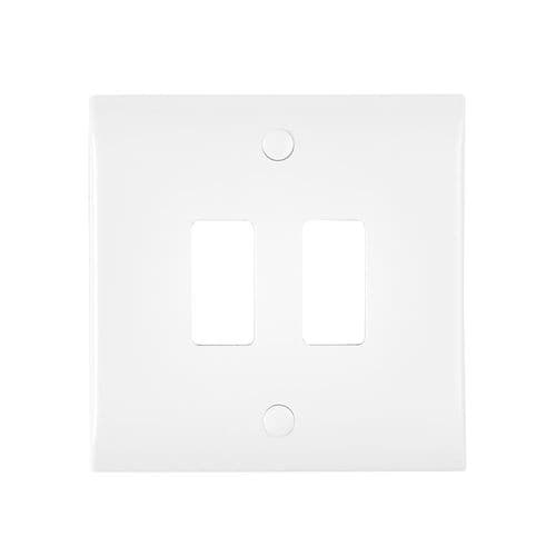 Saxby Curved Edge 2G Grid Front Plate CEGFP2 By Saxby Electrical