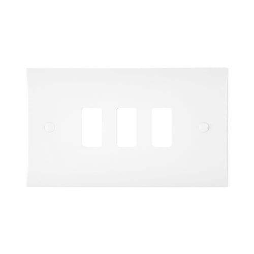 Saxby Curved Edge 3G Gris Front Plate CEGFP3 By Saxby Electrical