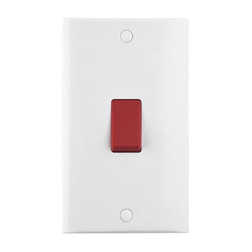 Saxby Curved Edge 45A Large Plate DP Switch CE554 By Saxby Electrical