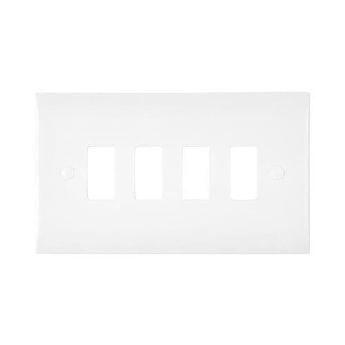 Saxby Curved Edge 4G Grid Front Plate CEGFP4 By Saxby Electrical