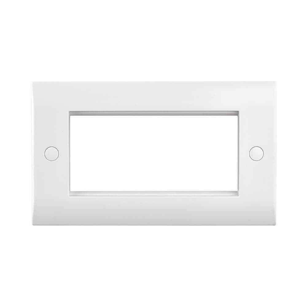 Saxby Curved Edge 4G Modular Faceplate 4 Modules CEMFP4 By Saxby Electrical