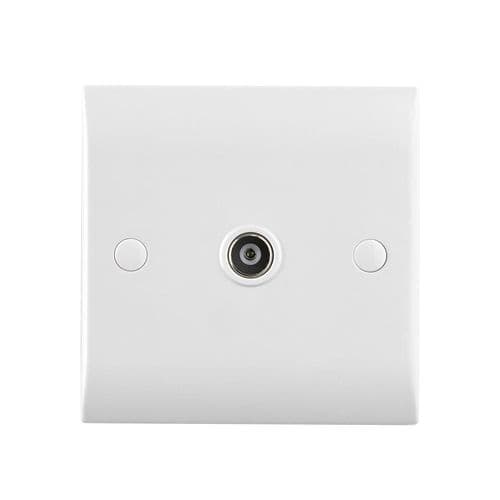 Saxby Curved Edge Coax TV Socket (Isolated) CE788 By Saxby Electrical