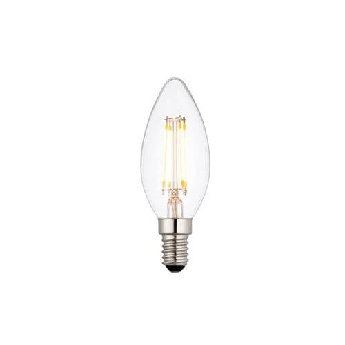 Saxby E14 LED Filament Candle Dimmable 4w Warm White 76798 By Massive Lighting