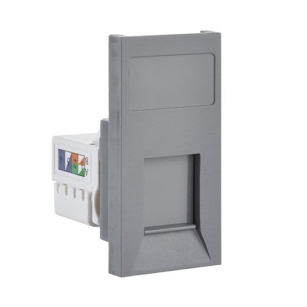 Saxby Euro Module RJ45 CAT6e Module - Grey MORJ45C6GR By Saxby Electrical