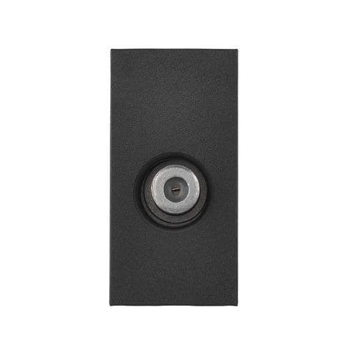 Saxby Euro Module Satellite Screened Module - Matt Black MOSSATBL By Saxby Electrical