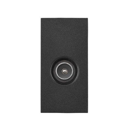 Saxby Euro Module TV Screened Module - Matt Black MOSTVBL By Saxby Electrical