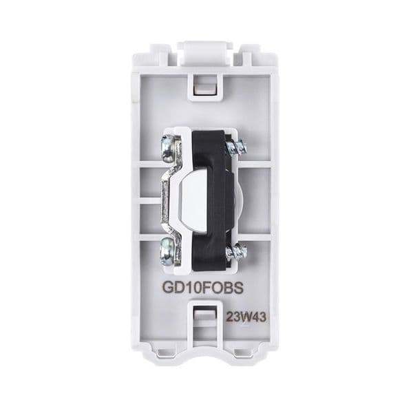 Saxby Grid 13A Flex Outlet Module - Brushed Steel GD10FOBS By Saxby Electrical
