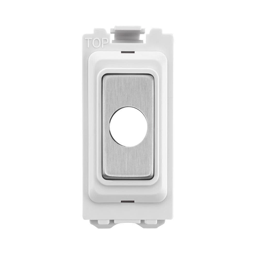Saxby Grid 13A Flex Outlet Module - Brushed Steel GD10FOBS By Saxby ...