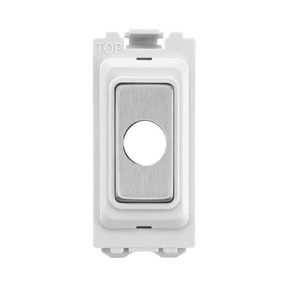 Saxby Grid 13A Flex Outlet Module - Brushed Steel GD10FOBS By Saxby Electrical