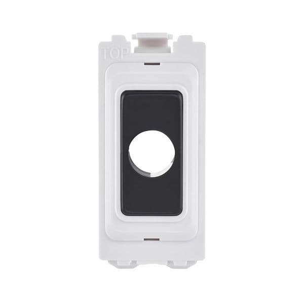 Saxby Grid 13A Flex Outlet Module -Matt Black GD10FOBL By Saxby Electrical