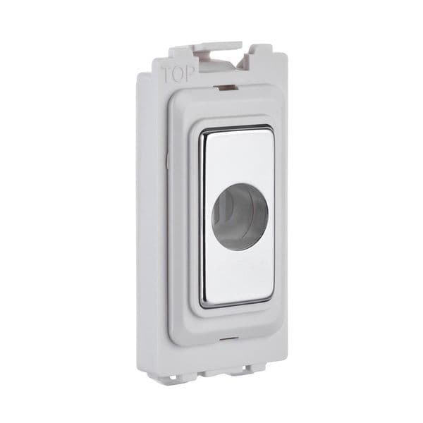 Saxby Grid 13A Flex Outlet Module - Polished Chrome GD10FOPC By Saxby Electrical
