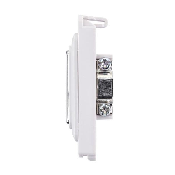 Saxby Grid 13A Flex Outlet Module - Polished Chrome GD10FOPC By Saxby Electrical