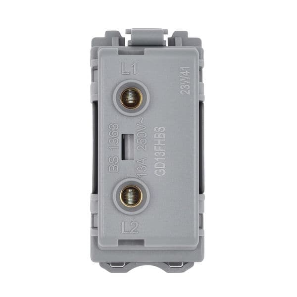 Saxby Grid 13A Fuse Holder Module - Brushed Steel GD13FHBS By Saxby Electrical