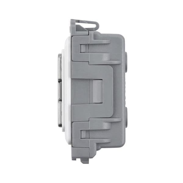 Saxby Grid 13A Fuse Holder Module - Brushed Steel GD13FHBS By Saxby Electrical