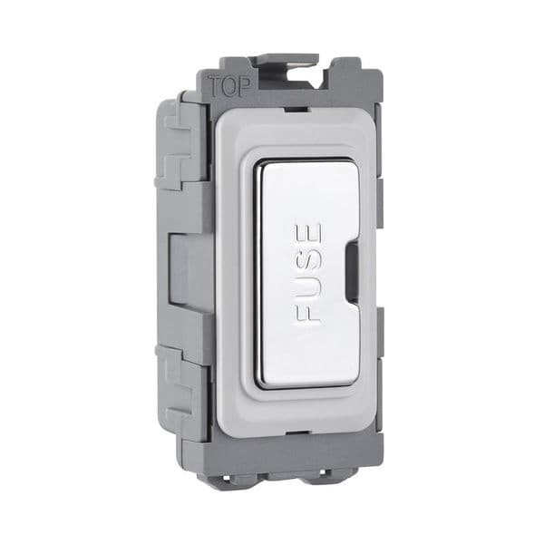 Saxby Grid 13A Fuse Holder Module - Polished Chrome GD13FHPC By Saxby Electrical