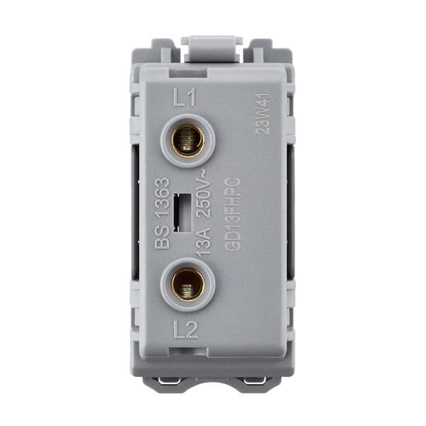 Saxby Grid 13A Fuse Holder Module - Polished Chrome GD13FHPC By Saxby Electrical