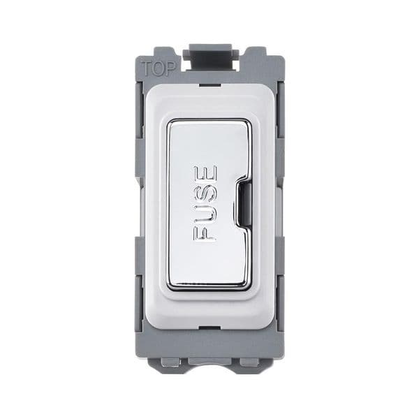Saxby Grid 13A Fuse Holder Module - Polished Chrome GD13FHPC By Saxby Electrical