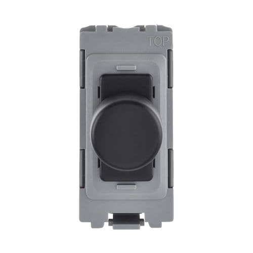 Saxby Grid 1G 2-Way 100W LED Dimmer Module - Matt Black GD20RDBL By Saxby Electrical