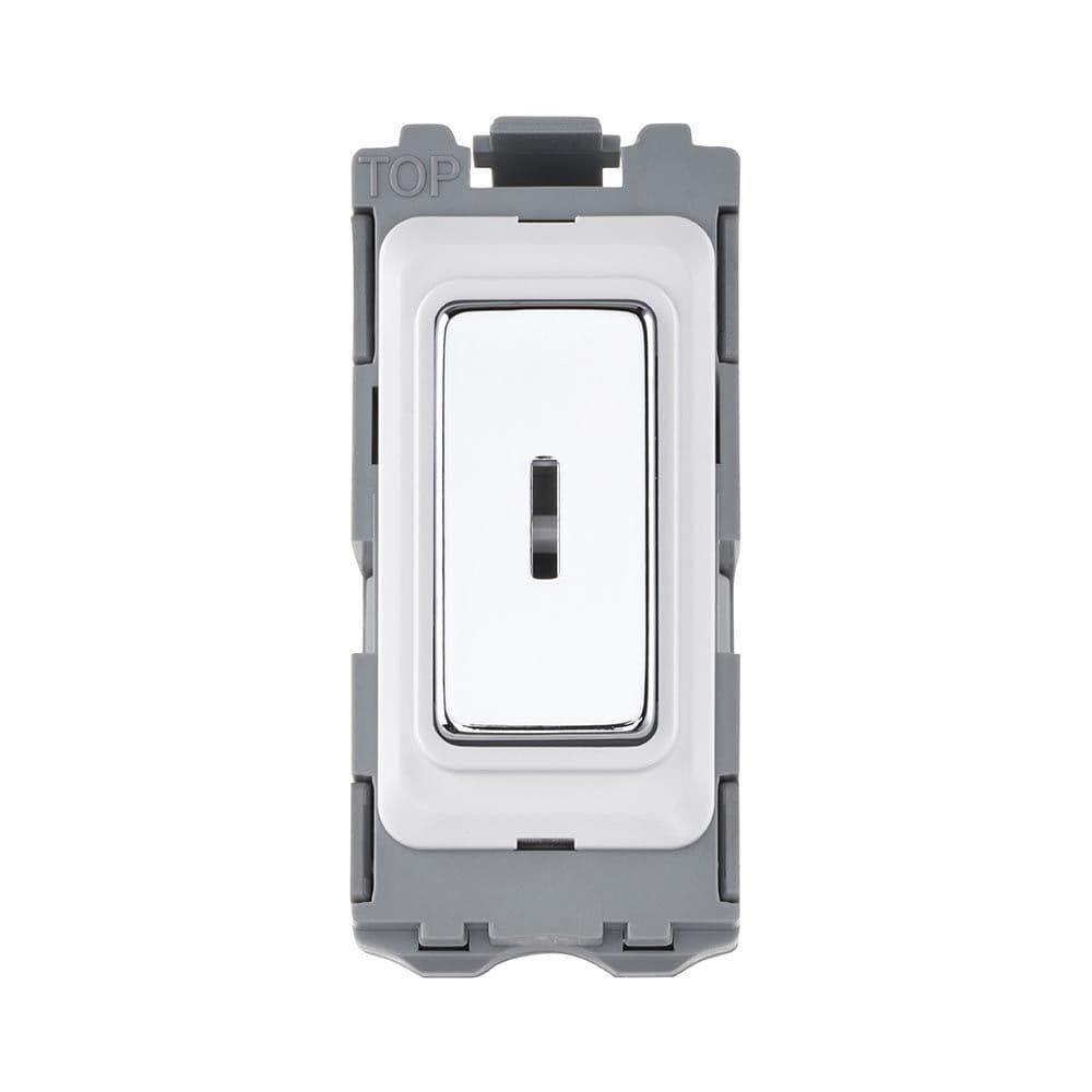 Saxby Grid 20A DP 2-Way Grid Key Switch Module - Polished Chrome ...
