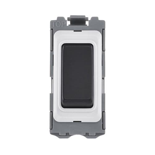 Saxby Grid 20A DP 2-Way Grid Switch Module - Matt Black GD20DBL By Saxby Electrical