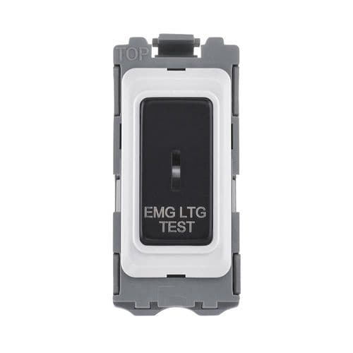 Saxby Grid 20A DP 2-Way Key Module (EMG LTG TEST) Matt Black GD20ELTBL By Saxby Electrical