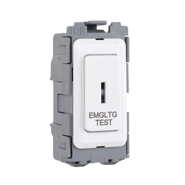 Saxby Grid 20A DP 2-Way Key Module (EMG LTG TEST) - White GD20ELTWH By Saxby Electrical