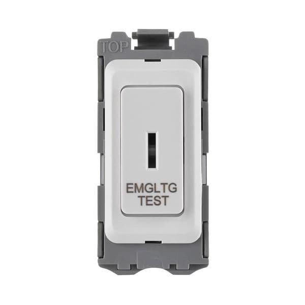 Saxby Grid 20A DP 2-Way Key Module (EMG LTG TEST) - White GD20ELTWH By Saxby Electrical