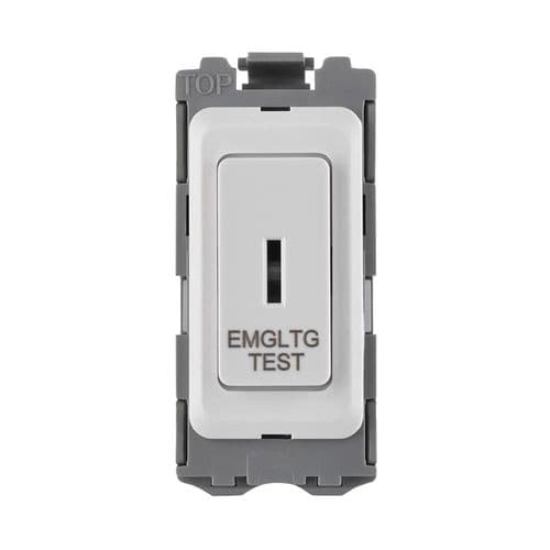 Saxby Grid 20A DP 2-Way Key Module (EMG LTG TEST) - White GD20ELTWH By Saxby Electrical