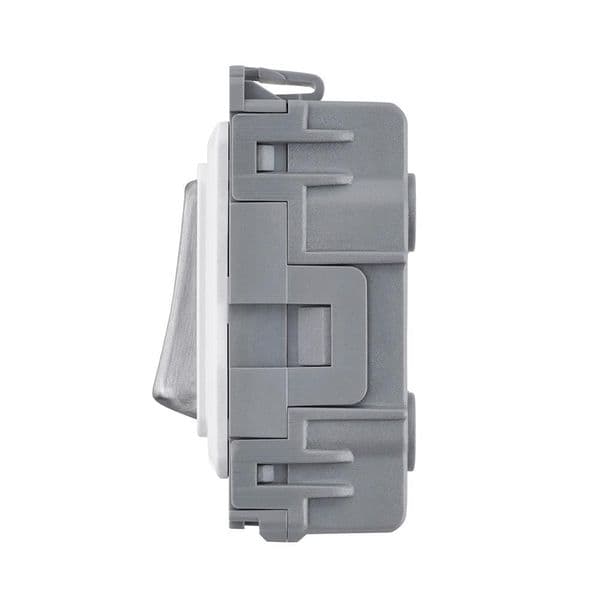 Saxby Grid 20A Intermediate Grid Switch Module - Brushed Steel GD20IMBS By Saxby Electrical