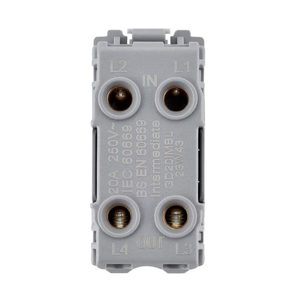 Saxby Grid 20A Intermediate Grid Switch Module - Matt Black GD20IMBL By Saxby Electrical