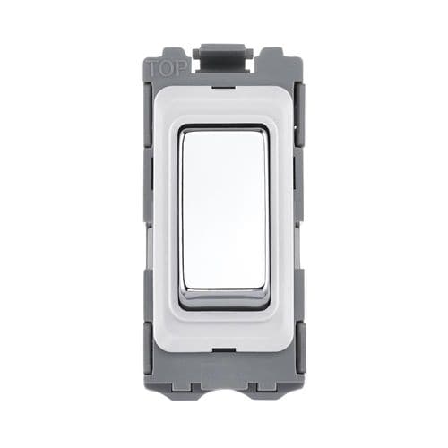 Saxby Grid 20A Intermediate Grid Switch Module - Polished Chrome GD20OMPC By Saxby Electrical