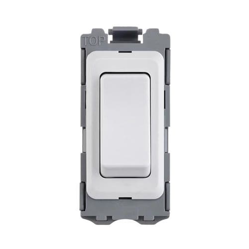 Saxby Grid 20A SP 2-Way Centre On/Off Grid Switch - White GD20OOWH By Saxby Electrical
