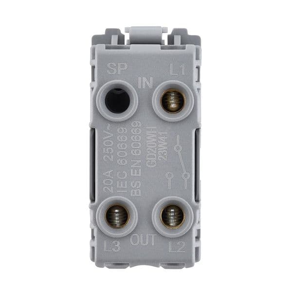 Saxby Grid 20A SP 2-Way Grid Switch Module - White GD20WH By Saxby Electrical