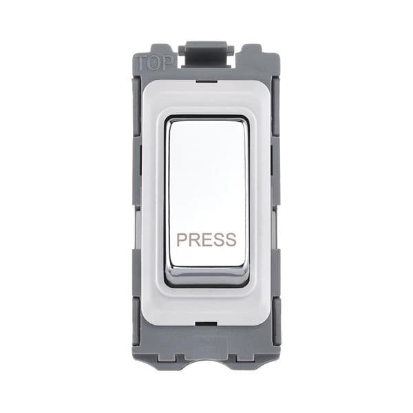 Saxby Grid 20A SP Retractive PRESS Grid SWitch Module - Polished Chrome ...