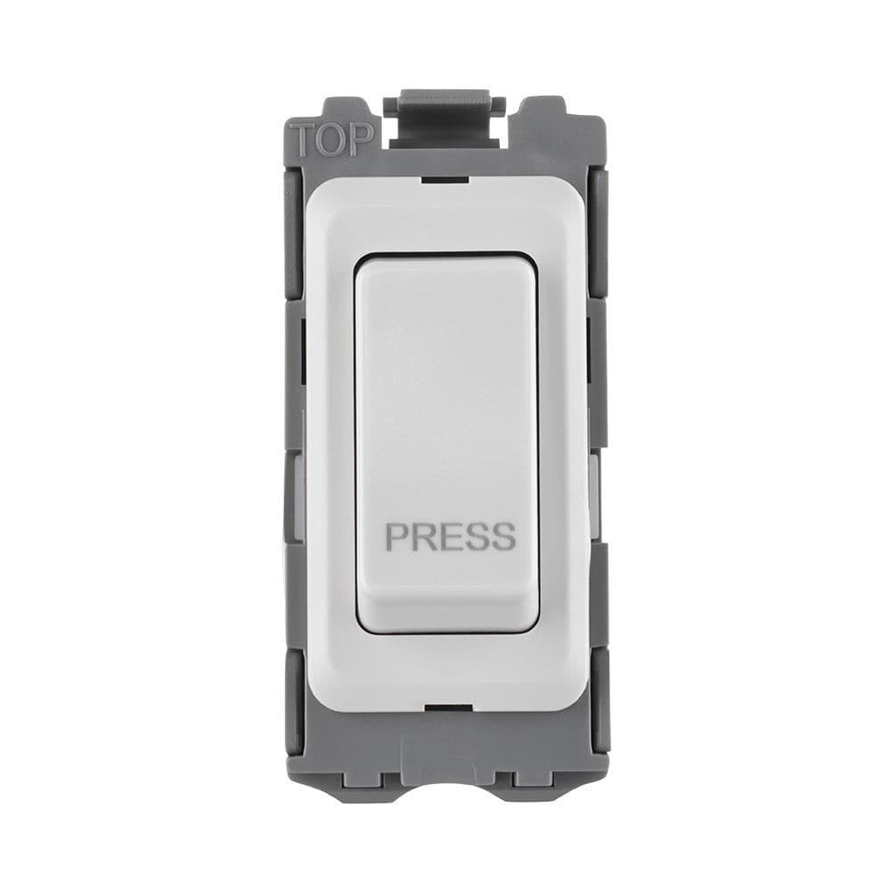 Saxby Grid 20A SP Retractive PRESS Grid Switch Module - White GD20RWH ...