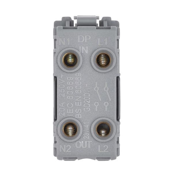 Saxby Grid DP 2- Way Grid Switch Module - White GD20DWH By Saxby Electrical