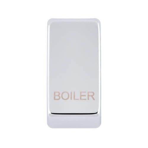 Saxby Grid Rocker Cover Marked "Boiler" - Polished Chrome GDRBOPC By Saxby Electrical