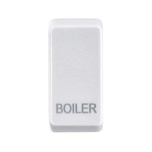 Saxby Grid Rocker Cover Marked "Boiler" -White GDRBOWH By Saxby Electrical